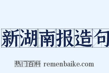 新湖南报造句是什么意思的图片